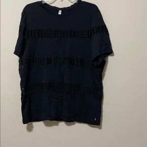 Black cut out athletic top